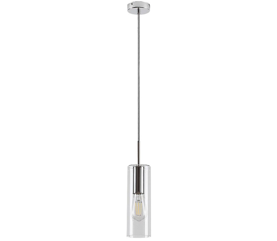 Rabalux 72048 - Żyrandol na lince ESTA 1xE27/40W/230V przezroczysty/chrom