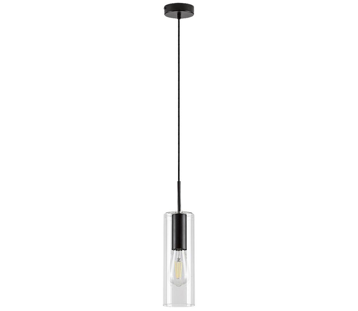 Rabalux 72049 - Żyrandol na lince ESTA 1xE27/40W/230V przezroczysty/czarne