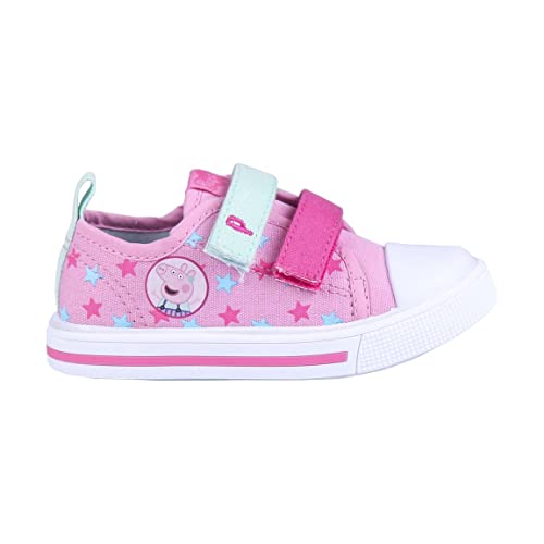 CERDÁ LIFE'S LITTLE MOMENTS Dziewczęce buty sportowe Peppa, na lato, buty dziecięce, zapięcie na rzepy, materiałowe, oficjalna licencja Hasbro, rozmiar 27, Rosa, 26 EU
