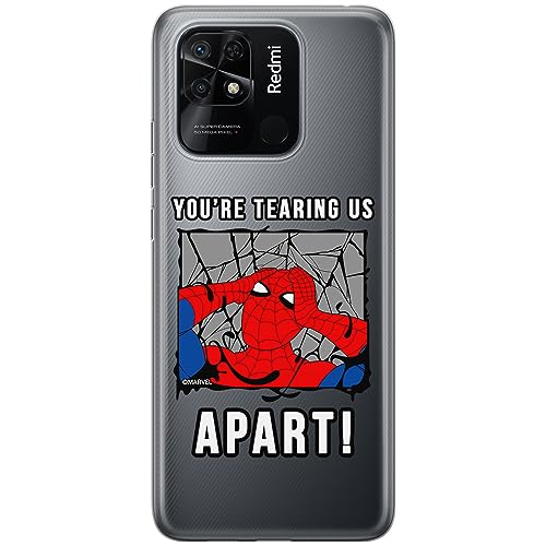 ERT GROUP etui na telefon Xiaomi REDMI 10C, case oryginalny i oficjalnie licencjonowany przez Marvel, wzór Spider Man 035, optymalnie dopasowane, plecki z TPU częściowo przeźroczyste