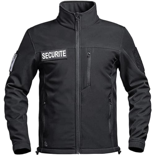 A10 Sprzęt Kurtka SOFTSHELL SECU-ONE FLAP BEZPIECZEŃSTWO CZARNY