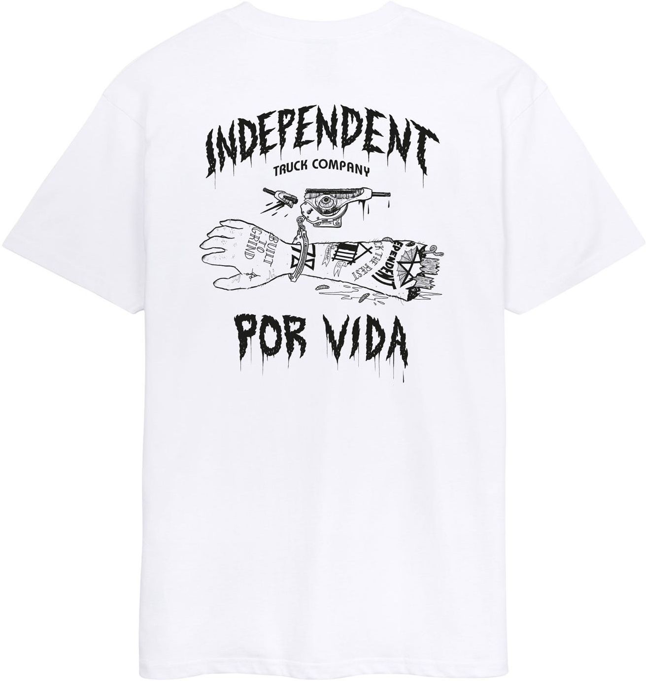 t-shirt męski INDEPENDENT POR VIDA TEE White