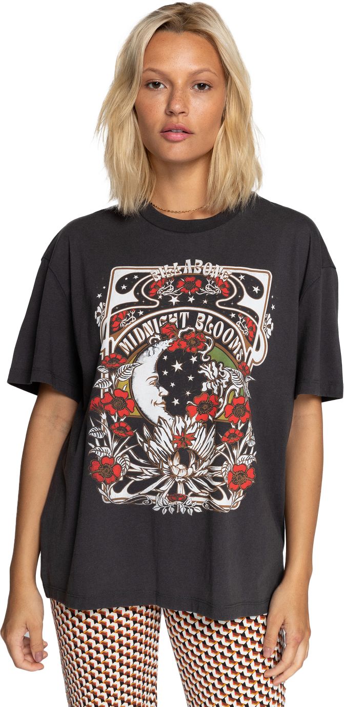 t-shirt damski BILLABONG MIDNIGHT BLOOMS TEE Off Black - OFB