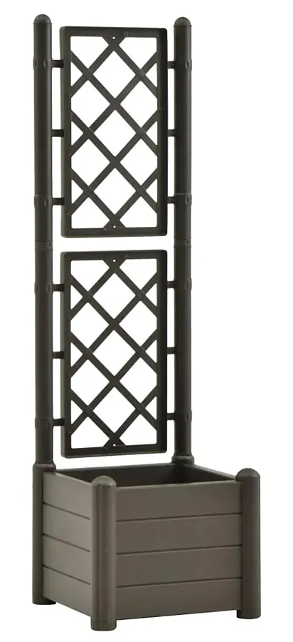 Antracytowa donica ogrodowa z kratką W0-S35