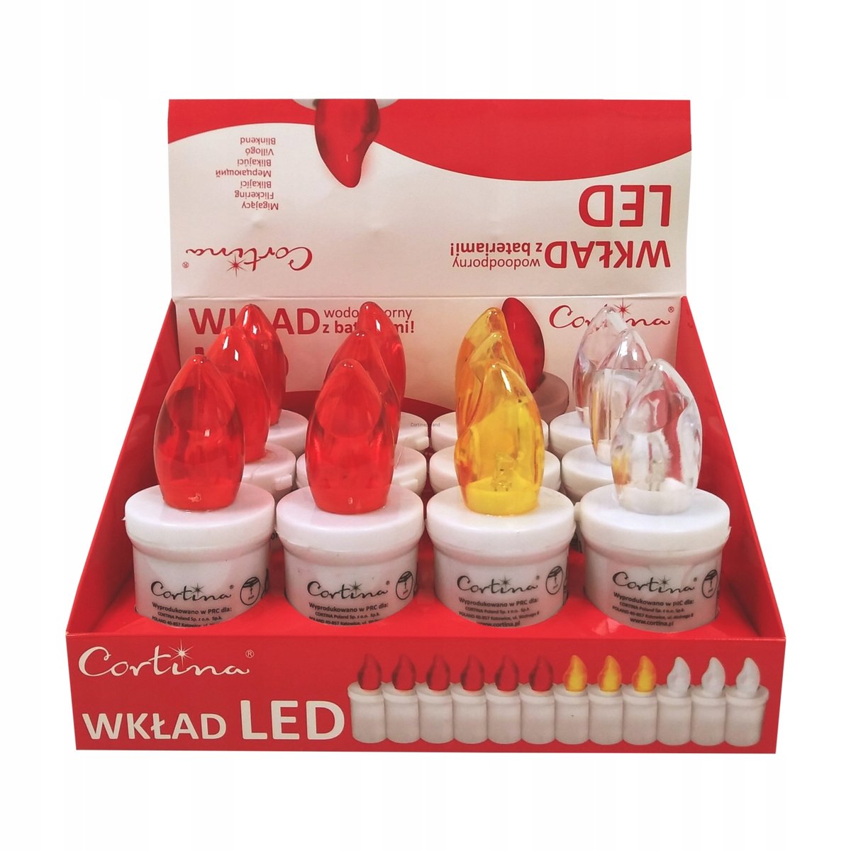 Zestaw Wkładów Led - Mix 3 Kolory / 12 Szt.