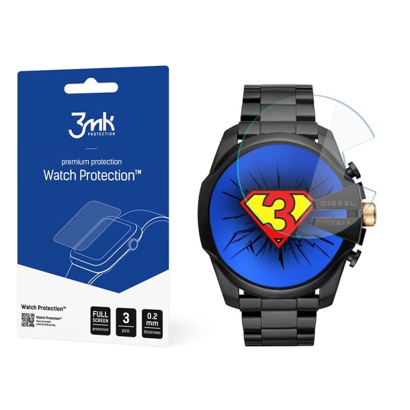 3MK, Diesel DZ-4479 Watch Protection v., Szkło hybrydowe, FlexibleGlass Lite