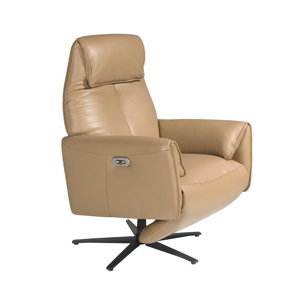 Skórzany fotel obrotowy z mechanizmem relaksacyjnym  5086 ANGEL CERDA