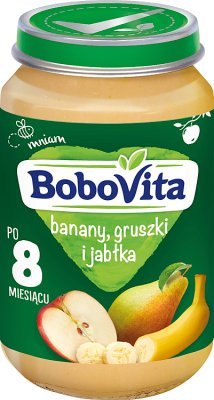BoboVita Przecier banany gruszki i jabłka po 8 miesiącu 190 g