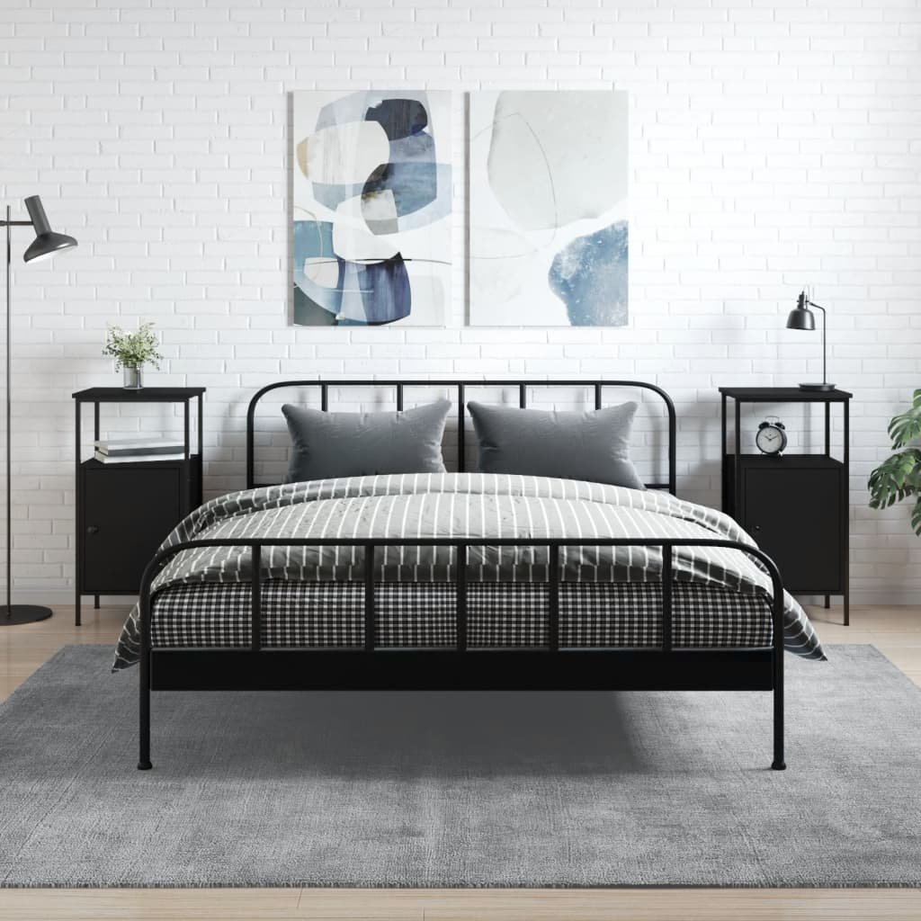 vidaXL Szafki nocne, 2 szt., czarne, 41x31x80 cm