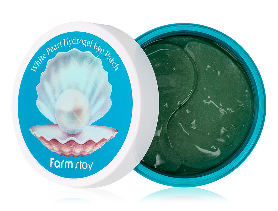 FarmStay, White Pearl Hydrogel Eye Patch, Hydrożelowe Płatki Pod Oczy, 60szt.