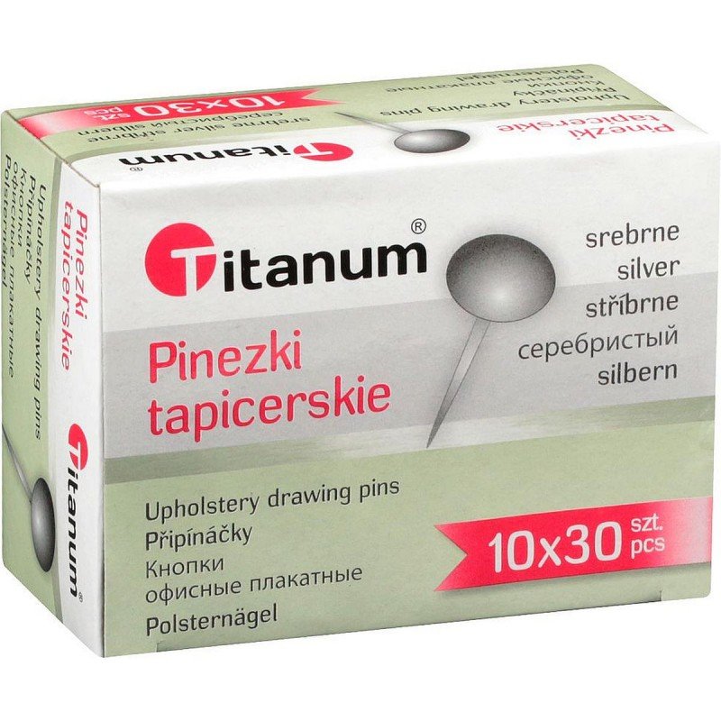 TITANUM Pinezki tapicerskie srebrne 30 sztuk Seagull
