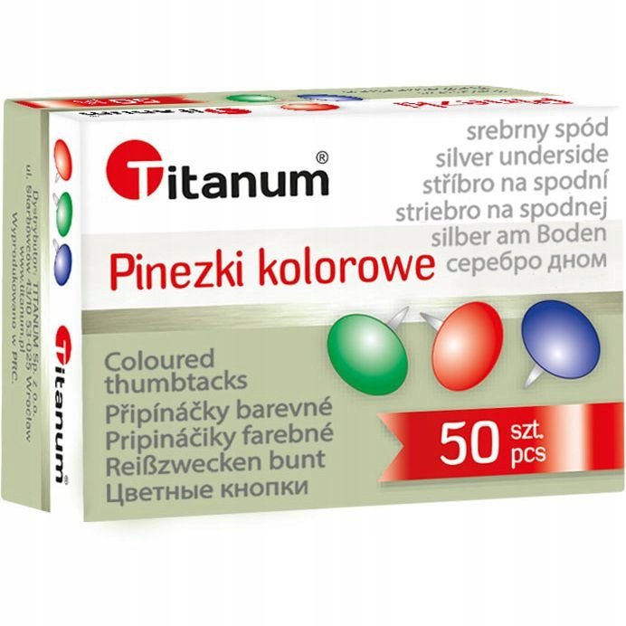 TITANUM Pinezki kolorowe,