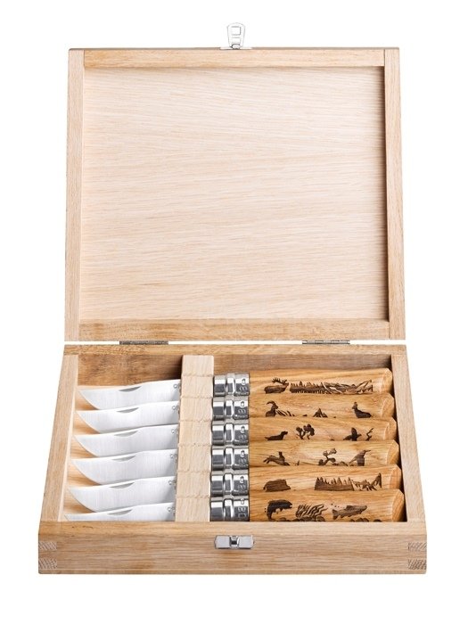 Opinel Zestaw Animalia 6szt skrzynia