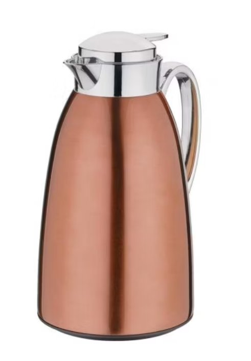 Dzbanek termiczny, stal nierdzewna, 1,0 l, śred. 14 x 27 cm, kolor miedziany kod: CI-544428 + Sprawdź na SuperWnetrze.pl