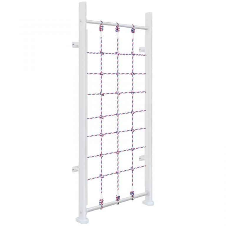 Małpiszon, siatka wspinaczkowa drewniana biała