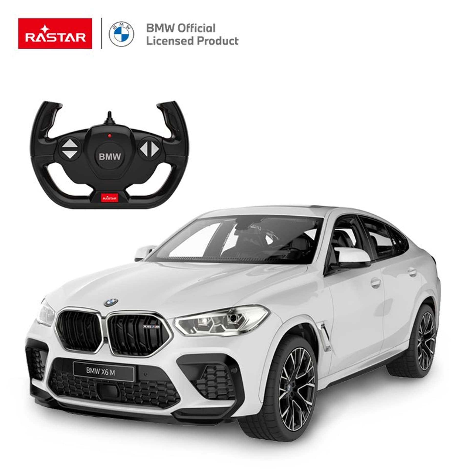 Фото - Радіокерована машина Rastar zdalnie sterowane auto BMW X6M 1:14  - biały Samochód R/C dla dzieci 