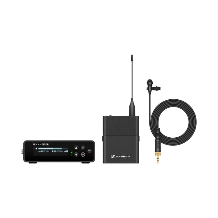 Sennheiser  EW-DP ME2 SET (R1-6: 520 - 576 MHz) - Cyfrowy bezprzewodowy system nakamerowy z krawatowym mikrofonem dookólnym ME 2