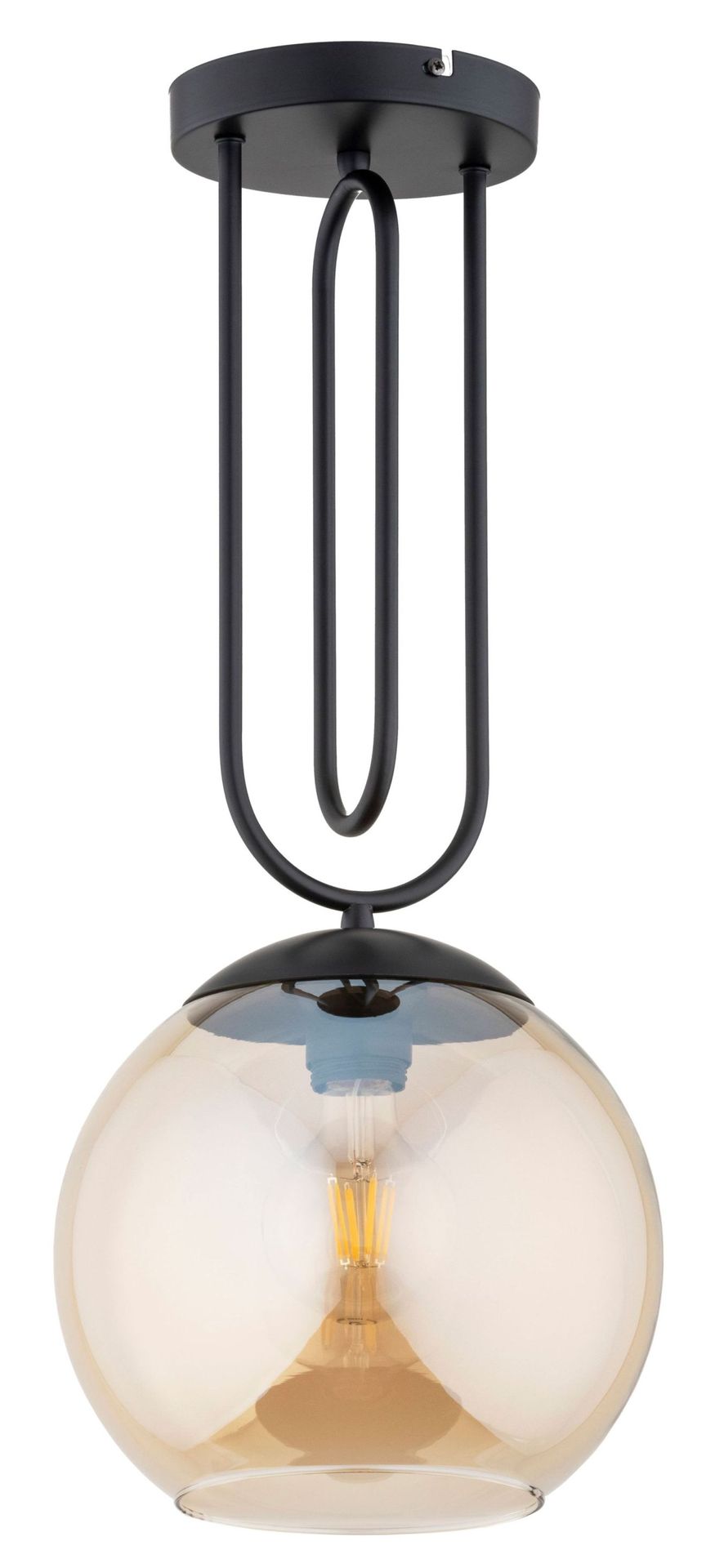 Czarna lampa sufitowa na sztywnym zwisie AL 61194 z serii RITA