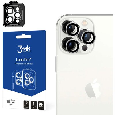 3mk Lens Protection Pro do iPhone 15 Pro Max Silver