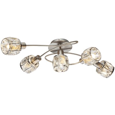 Globo Lighting Oświetlenie Kris Lampa Sufitowa Nikiel matowy, 5-punktowe 54356-5