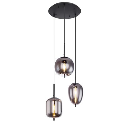 Globo Lighting 15345-3 - Żyrandol na lince BLACKY 3xE14/40W/230V