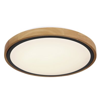 Globo Bruno 41764-12 plafon lampa sufitowa 1x12W LED 3000-4500-6000K czarny/drewniany