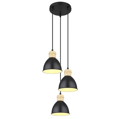 Globo Wiho 54018-3HS lampa wisząca zwis 3x40W E27 czarna/biała