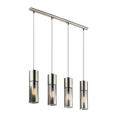 Globo Lighting Chromowana lampa wisząca Annika, szklane klosze (21000-4HN)