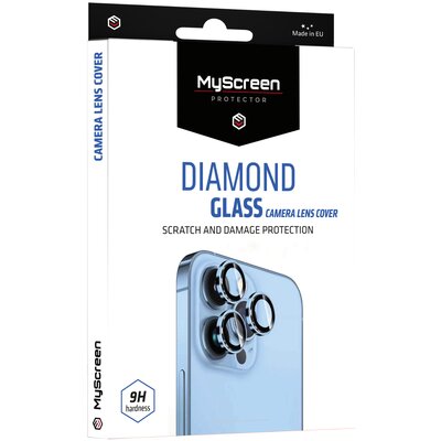 Szkło hartowane MYSCREEN Diamond Glass Camera Lens Cover do Apple iPhone 15 Pro/15 Pro Max Czarny