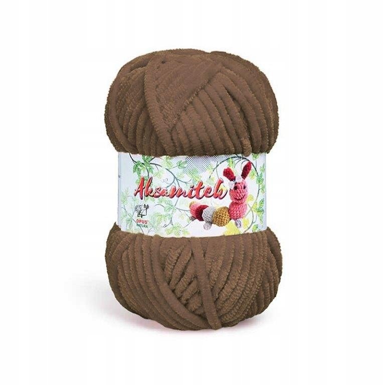 Włóczka Aksamitek Opus kolor BRĄZOWY 1467