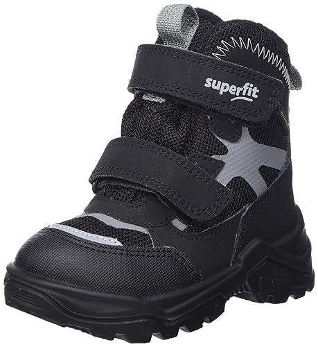 Superfit Snow Max śniegowce chłopięce, Czarny jasnoszary 000, 34 EU Schmal