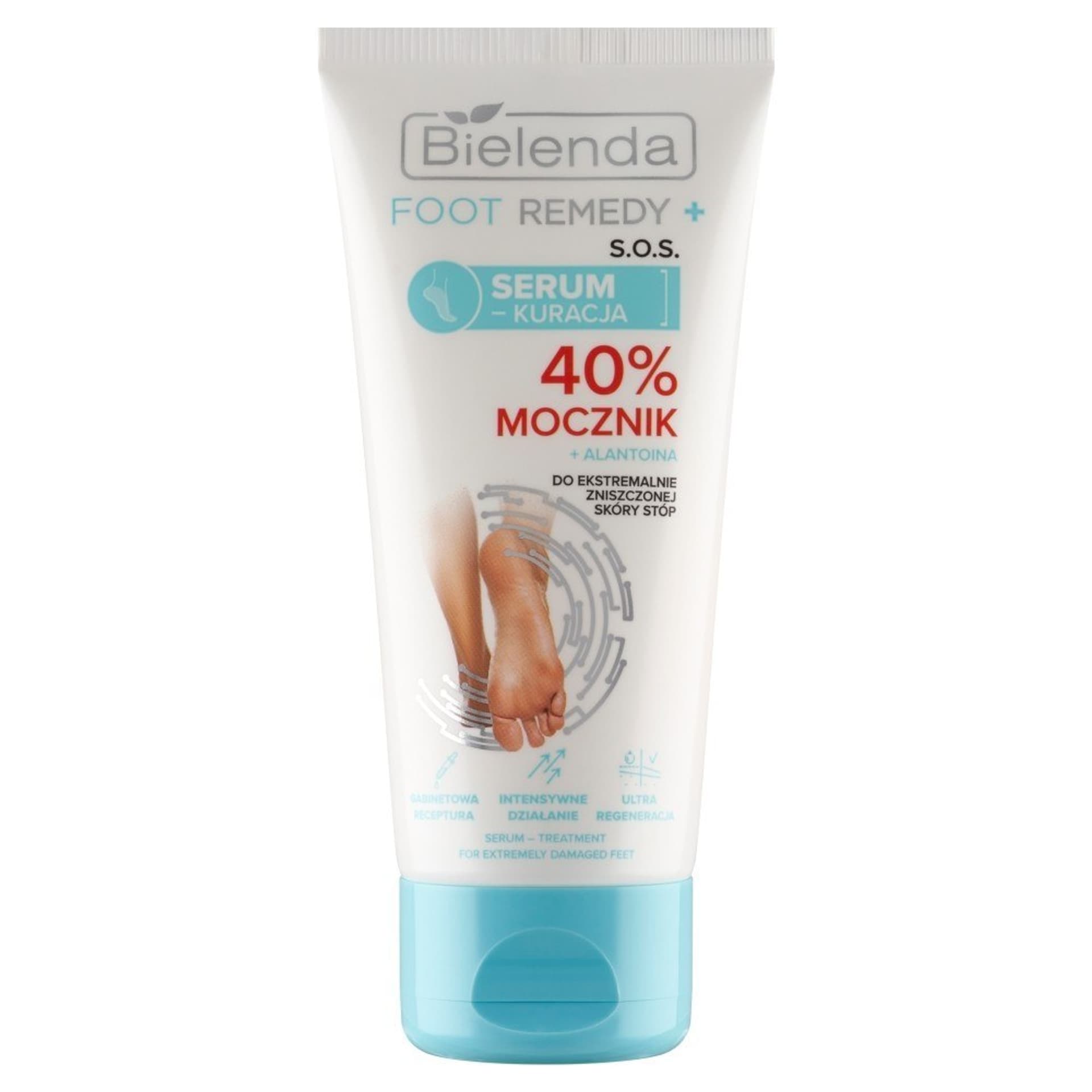 BIELENDA Foot Remedy + Serum-Kuracja S.O.S.do ekstremalnie zniszczonej skóry stóp - 40% Mocznik 50ml