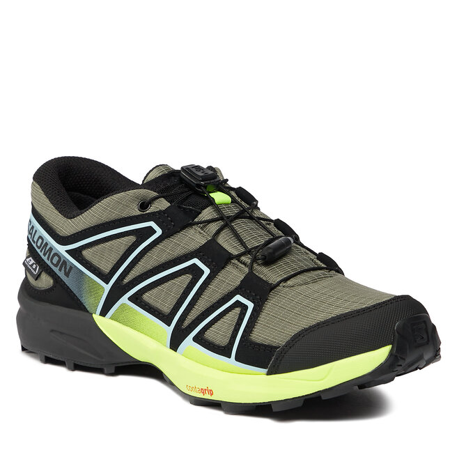 Buty Salomon Speedcross Climasalomon™ Waterproof L47278900 Deep Lichen Green/Black/Safety Yellow