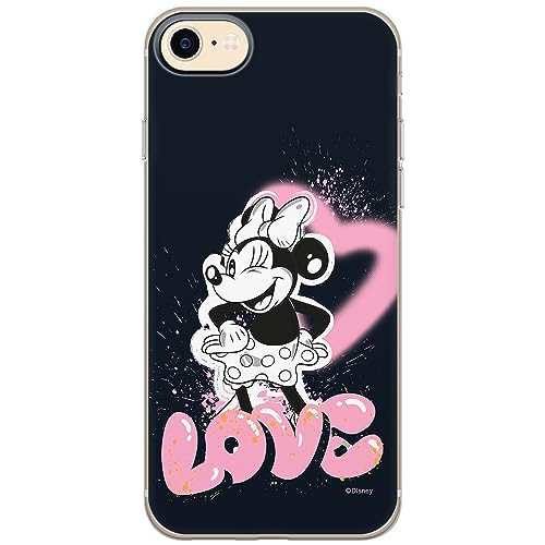 ERT GROUP etui na telefon Iphone 7/8/ SE 2/ SE 3, case oryginalny i oficjalnie licencjonowany przez Disney, wzór Minnie 079, optymalnie dopasowane, plecki z TPU