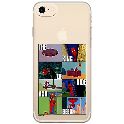 ERT GROUP etui na telefon Iphone 7/8/ SE 2/ SE 3, case oryginalny i oficjalnie licencjonowany przez Marvel, wzór Spider Man 031, optymalnie dopasowane, plecki z TPU częściowo przeźroczyste