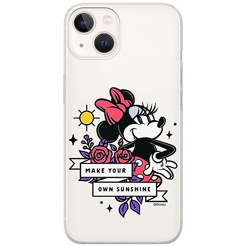 ERT GROUP etui na telefon Iphone 13, case oryginalny i oficjalnie licencjonowany przez Disney, wzór Minnie 073, optymalnie dopasowane, plecki z TPU częściowo przeźroczyste