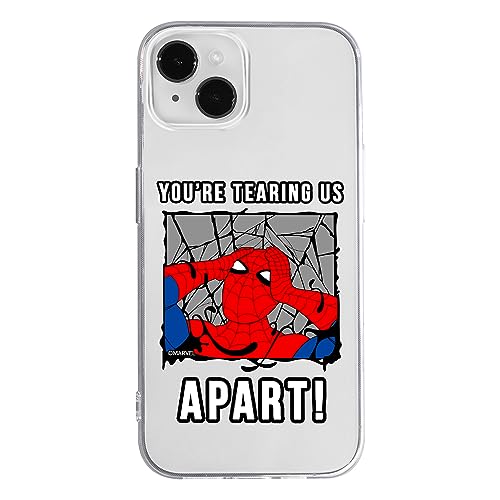 ERT GROUP etui na telefon Iphone 14, case oryginalny i oficjalnie licencjonowany przez Marvel, wzór Spider Man 035, optymalnie dopasowane, plecki z TPU częściowo przeźroczyste