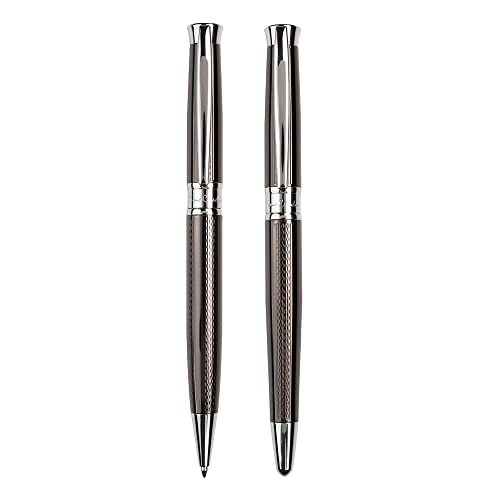 Pierre Cardin ROI zestaw gunmetal długopis i długopis kulkowy