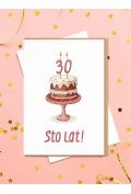 karnet urodziny - tort 30