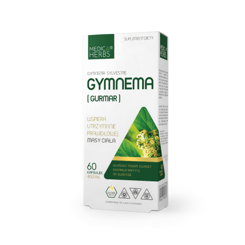 Gymnema (Gurmar) 400mg 60 kapsułek MEDICA HERBS