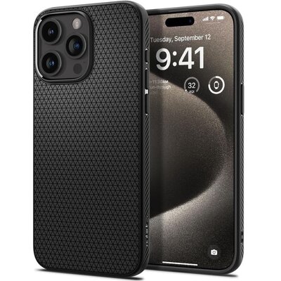 Spigen Liquid Air do iPhone 15 Pro Max matte black