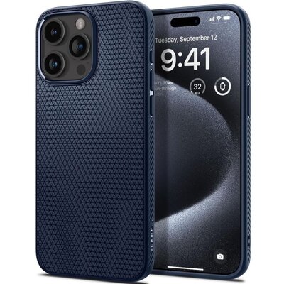 Spigen Liquid Air do iPhone 15 Pro navy blue