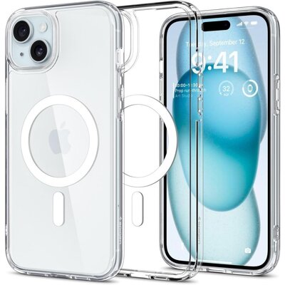 Etui APPLE IPHONE 15 Spigen Ultra Hybrid Mag MagSafe White transparentne