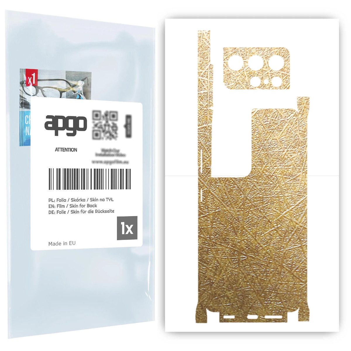 Folia naklejka skórka strukturalna na TYŁ+BOKI do Samsung Galaxy S21 Ultra 5G -  Tkanina Włókno - apgo SKINS