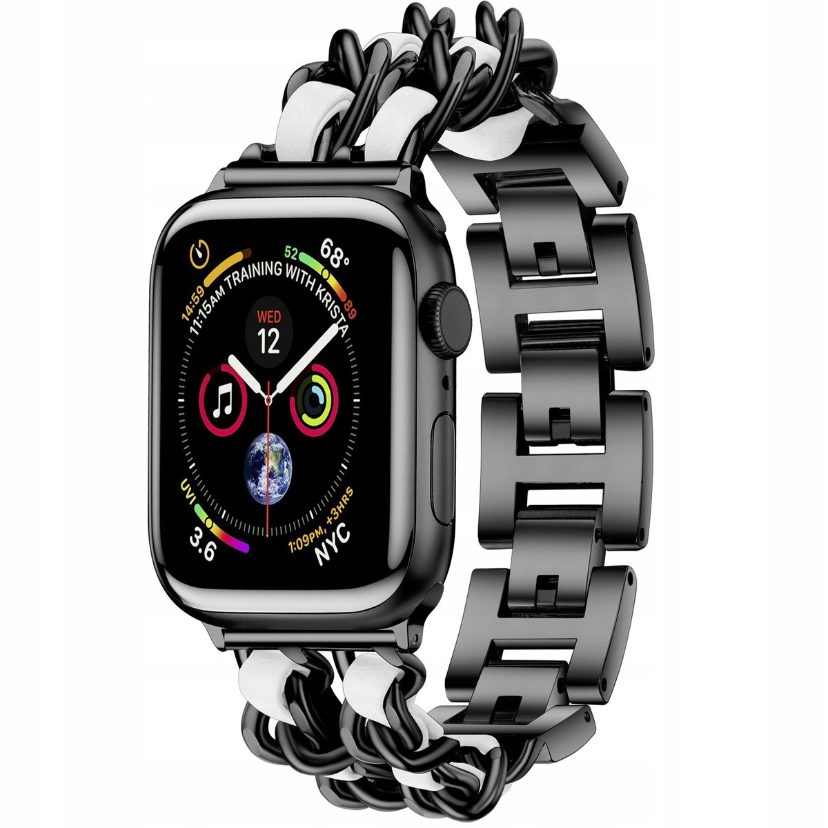 Bransoleta Stalowa Pasek Do Apple Watch 38 40 41Mm