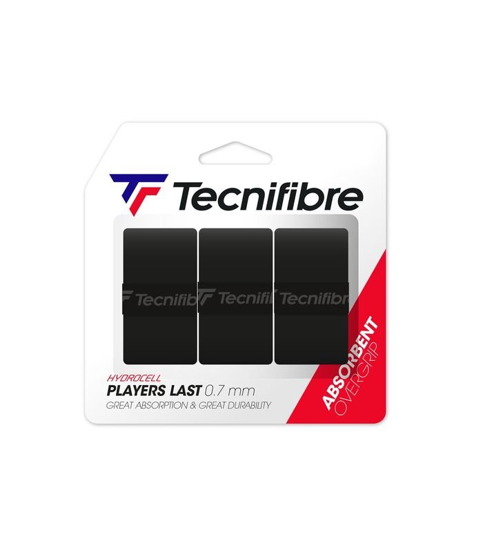 Owijki Wierzchnie Tecnifibre Players Last Overgrip Czarne 3 Szt