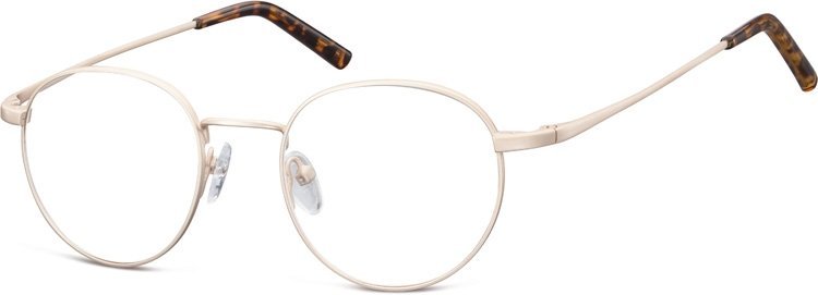 Okulary OPRAWKI Damskie Męskie LENONKI Złote stal