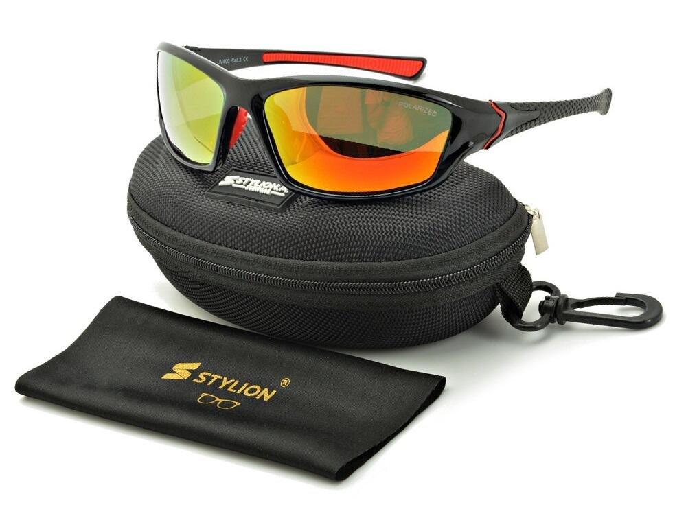 Stylion Męskie sportowe okulary lustrzane przeciwsłoneczne z polaryzacją SPD122LB