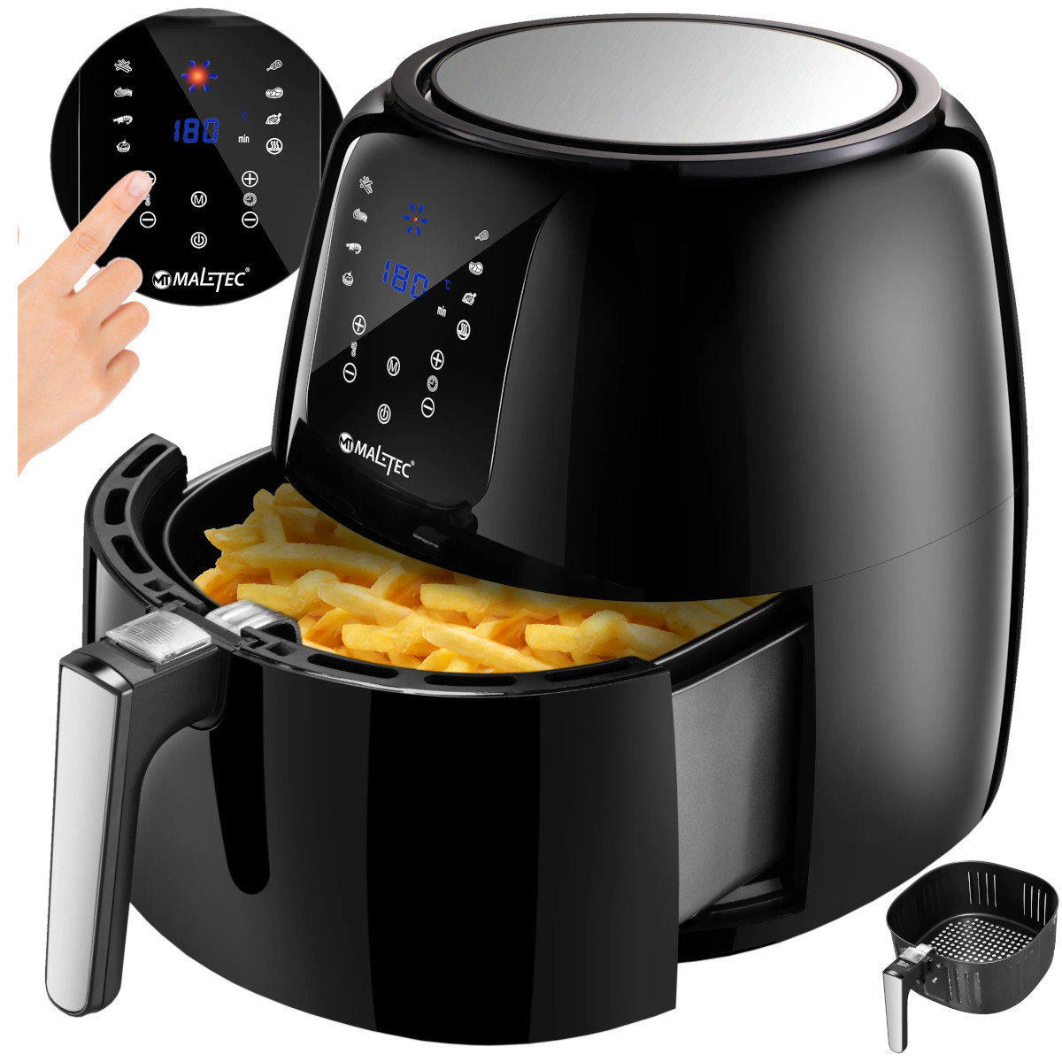 FRYTKOWNICA BEZTŁUSZCZOWA 8W1 FRYTOWNICA 8L 1800W D890