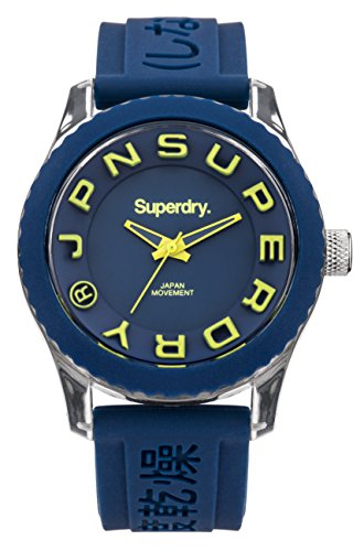 Superdry Zegarek damski SYL146U, Niebieski, pasek